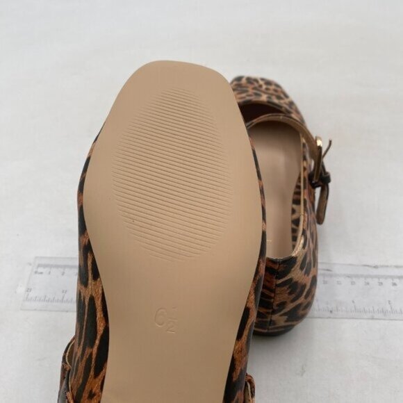 Leopard Print Mary Jane Flats - Picture 6 of 8